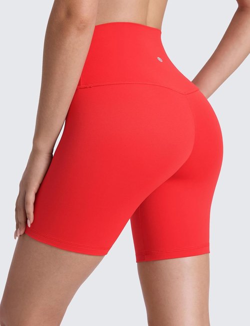 CRZ YOGA ButterLuxe Biker Shorts - High-Waisted Spandex for Women's Workout & Running | 6-Inch Length