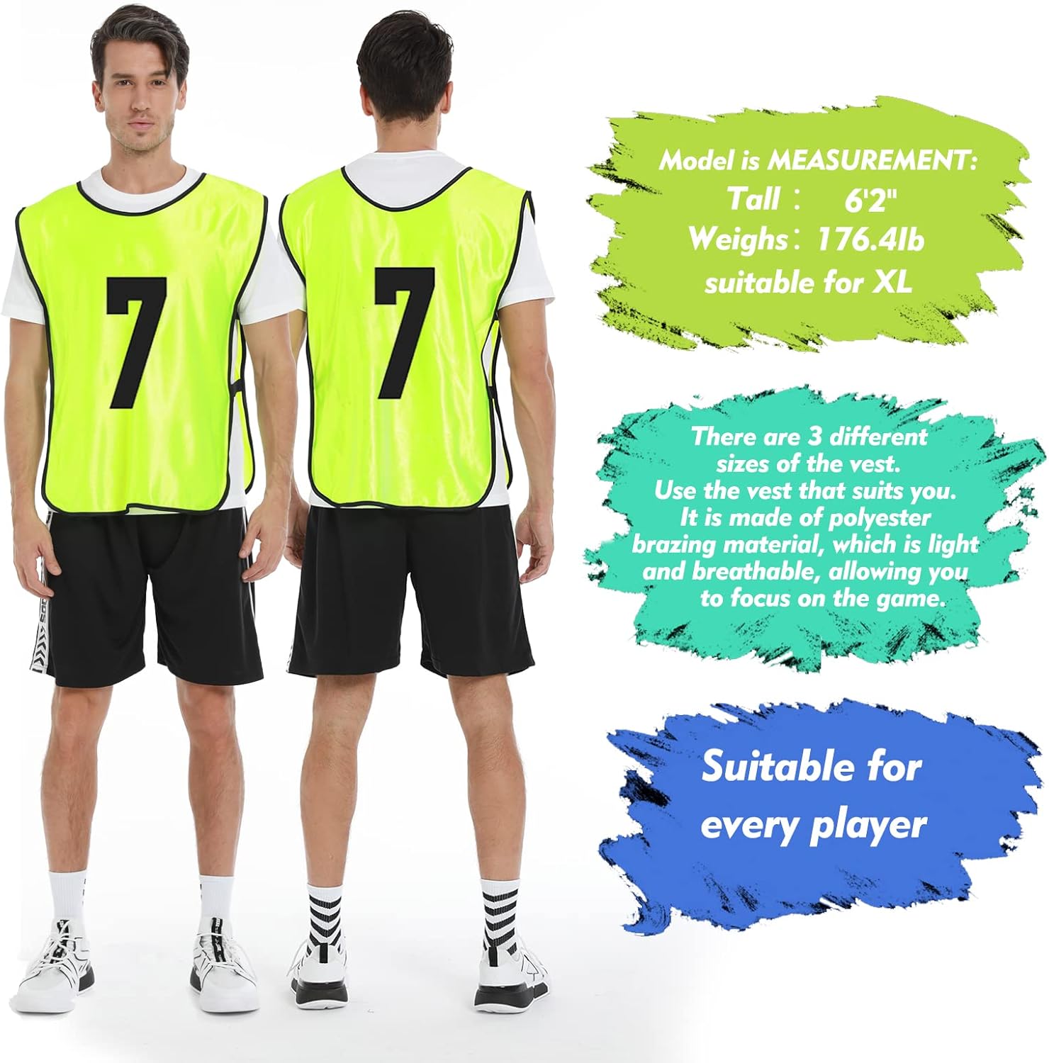 Scrimmage Training Vests by [Brand Name] - 12 Pack Team Sports Pinnies | Numbered Jerseys for Soccer