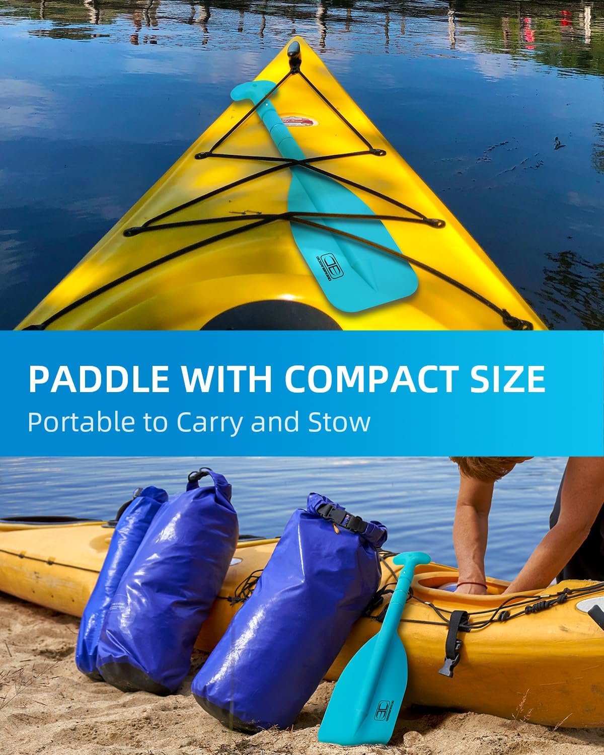 OCEANBROAD Telescoping Emergency Paddle - Adjustable 21'' to 42'' | Durable Aluminium Shaft for Kayaking & Canoeing