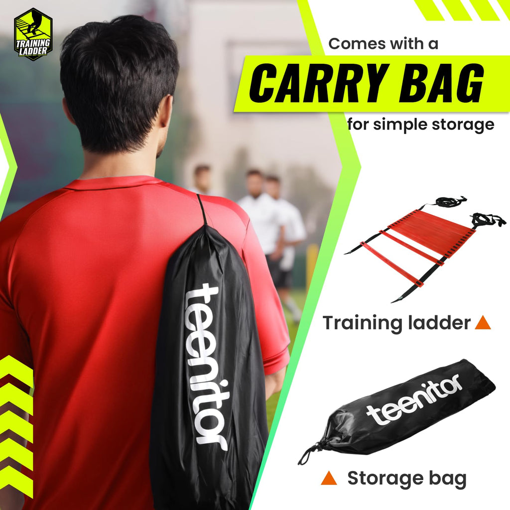 Teenitor Agility Ladders, 13 Rung Agility Ladder Speed Ladder Footwork Ladder with Carry Bag, Workout Ladder for The Ground Training Ladder