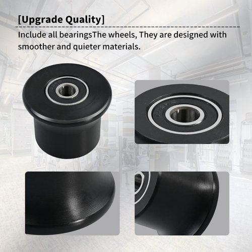 6 Rolling Seat Trolley Wheels,Sliding Seat Bracket Roller, Compatible with Bowflex Home Gym Blaze, Classic, Elite, Motivator2, Pr1000, Sport, Conquest, Ultimate2, Schwinn Comp, Revolution