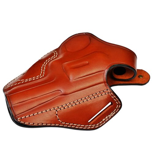 Leather Holster for Taurus 856 Defender 3" Barrel, OWB Thumb Break, Genuine Leather, Right Handed, ShnLeather (Brown)