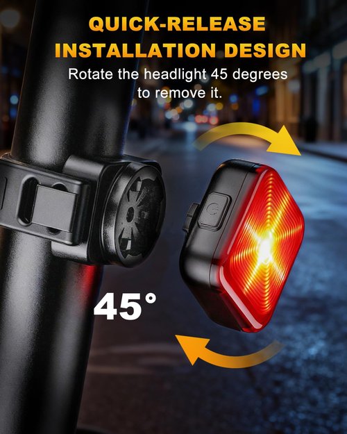 WSDCAM Bike Lights for Night Riding, 5 Modes Bright LED For Cycling Safety, Rechargeable Front and Back Light, IP64 Waterproof Bicycle Rear Light, Bike Headlight and Taillight, Scooter Light Kid Adult