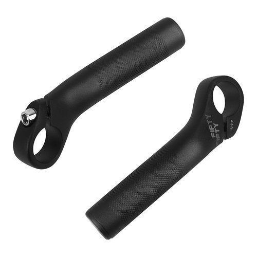 FIFTY-FIFTY Bike Bar Ends, Mountain Bike Handlebar Ends, Alloy MTB Bicycle Bar (110mm, Black)