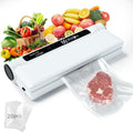 Food Vacuum Sealer Machine - 75KPA Compact Design with LED Indicator & 20 Vacuum Bags | Dry/Wet Modes