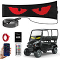 ZELTRI Golf Car Windshield Devil Eyes Light Sign, 23.4''x4.7'' Programmable LED Light Flexible Screen with APP and Remote Control-5V USB Digital Lighting Display for Golf Car, Cars & SUVs