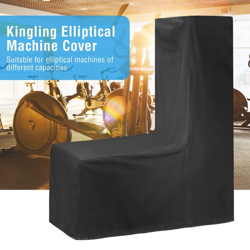 Kingling Elliptical Cover, Waterproof Elliptical Exercise Machine Cover for Home Use Elliptical Trainer Heavy Duty Protective Covers - 81''L x 33''W x 72'' H(Black)