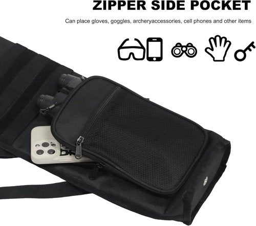 Back Arrow Quiver by Lightweight - Holds 22-28 Arrows | Molle System & Adjustable 3-Point Carry for Target Practice
