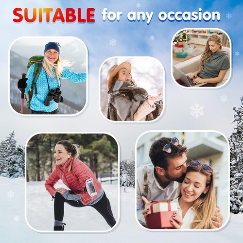 YIZAO 5 Pairs Warm Knee High Socks for Women-Thermal Cotton Socks for Hiking,Work,Winter,Gifts