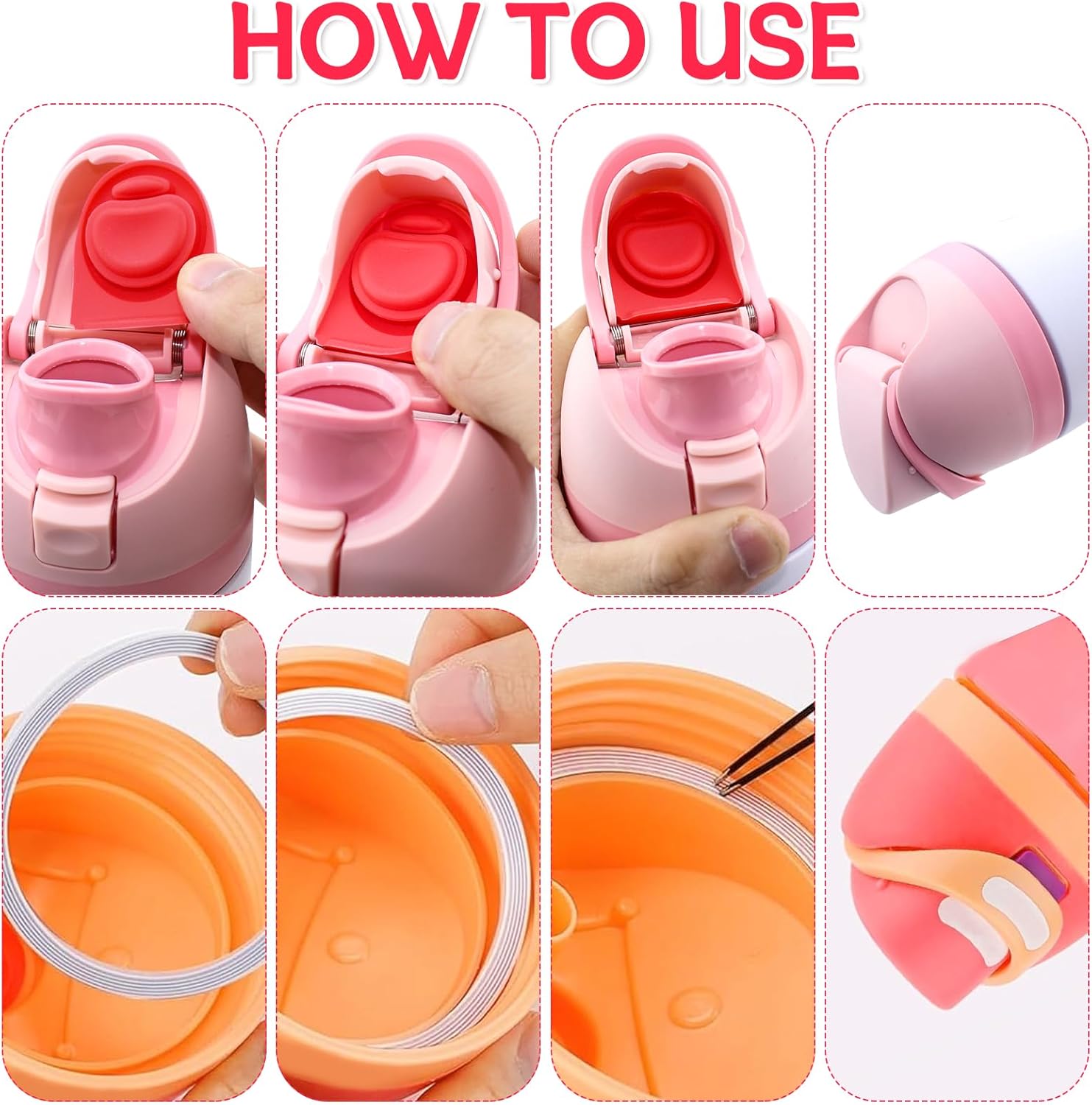 Owala | Replacement Lid Rubber Seal Stopper & O-Ring Gasket Set - Compatible with 24/32 oz Water Bottles
