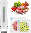 Skiennix Vacuum Sealer - Compact Handheld Food Preservation Machine | Portable with 30 Reusable Bags