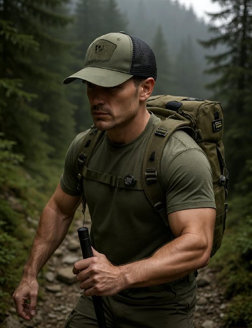 IDOGEAR Tactical Mesh Baseball Cap Breathable Operator Hat Military Ripstop Outdoor Hats with Loop Panel for Men & Women (Ranger Green)