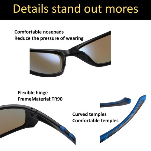 Spring Breeze Valley Night Driving Glasses for Men, Anti Glare HD Polarized Yellow Tinted Sunglasses for Men & Women