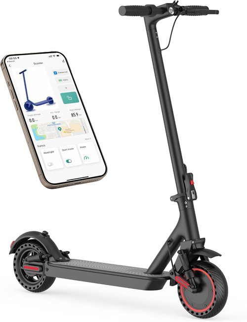 Electric Scooter for Adults - 350W/500W Motor, 19/22 MPH, 15-31 Miles Range | Folding Design with Dual Brakes