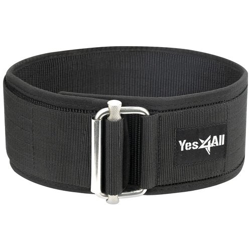 Yes4All Self-Locking Weight Lifting Belt Durable and Comfortable Workout Belt - Perfect For Women and Men for Squats, Deadlifts, and More Small