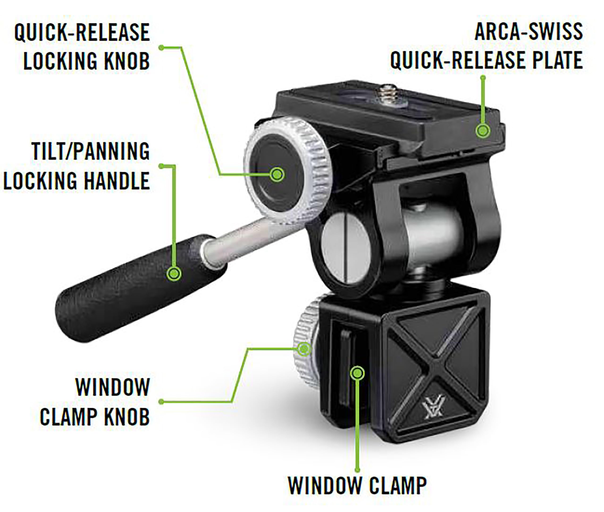 Vortex Optics Pro Car Window Mount | Use with Binoculars & Spotting Scopes