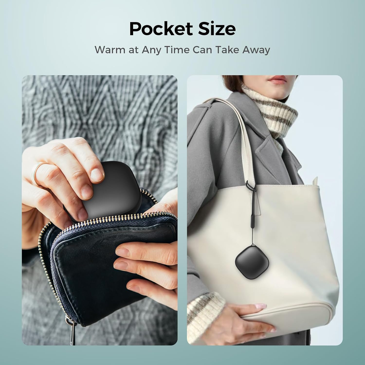 Okayice Magnetic Hand Warmers - Rechargeable Ultra Slim Electric Warmers | 3 Levels Smart Heating, Portable & Pocket-Sized