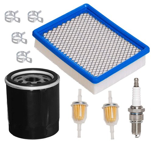 HIFROM Air Filter 1015426 with Oil Filter 1016467 Spark Plug Fuel Filter Tune Up Kit Compatible with Club Car 4-Cycle DS Gas Golf Cart Models 1992-up 290FE 350FE Engine