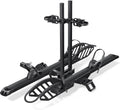 Young Electric Bike Rack - Heavy Duty Hitch Mount Carrier for 2 Ebikes | 200lb Capacity, Smart Tilting & One-Hand Folding, Fits 5-Inch Fat Tires