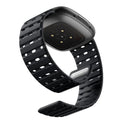 Bandletic Magnetic Watchband Compatible with Fitbit Versa 4 Bands for Men and Women, Rugged Silicone Sport Replacement Gifts Strap for Fitbit Versa 3/Sense 2/Sense, Black