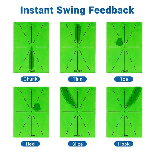 Portable Golf Swing Turf Mat – Lightweight Golf Practice Mat with Instant Feedback, Indoor and Outdoor Training Aid, Ideal Gift for Golfers