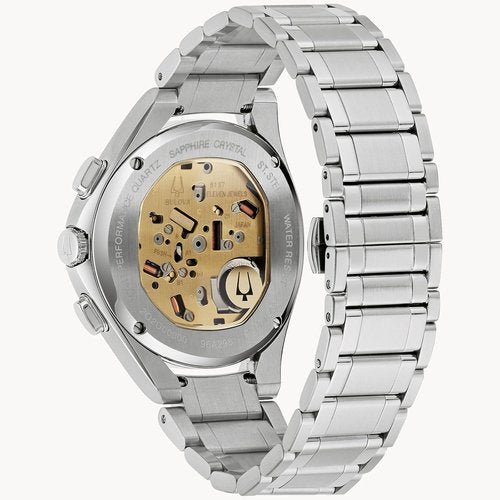 Bulova Curv Stainless Steel Watch - Grey Dial | 44mm | Model 96A298