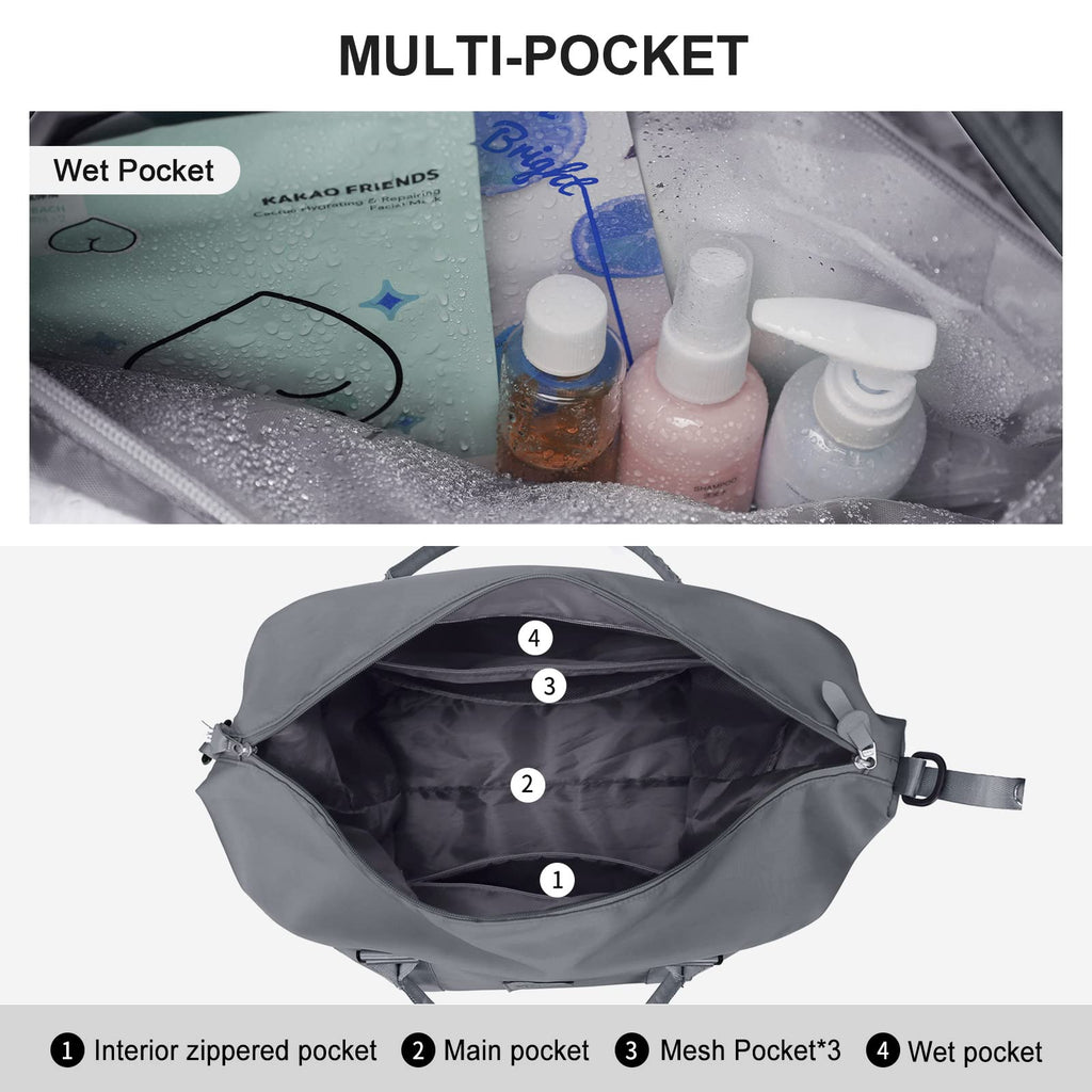 Travel Duffel Bag, Carry-on Overnight Weekender Bags for Women