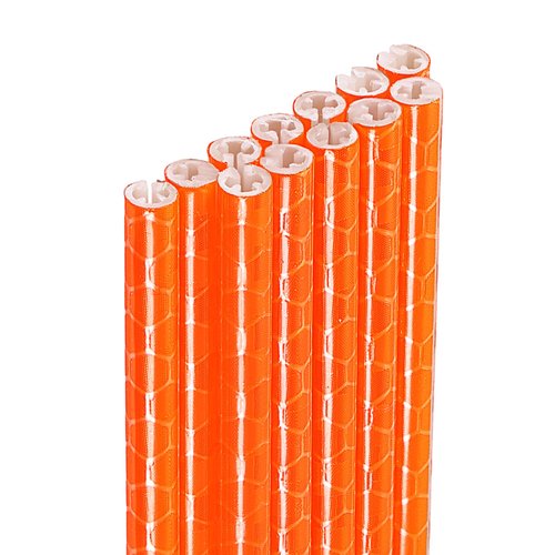 HARFINGTON 12pcs Bike Reflective Spoke Skins 0.2" Plastic Bicycle Spoke Reflectors Spoke Covers Trim Wrap Wheel 360°Visibility for Road Mountain Bike Motorcycles Decoration, Orange