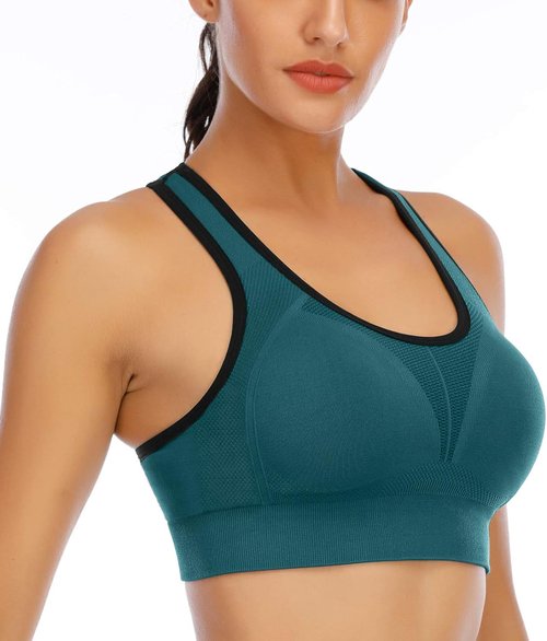 IUGA High Impact Sports Bra for Women - Seamless Padded Racerback Yoga & Workout Activewear