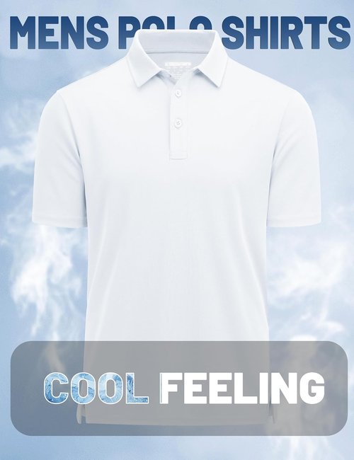 MAGCOMSEN Men's Golf Polo Shirts - Quick Dry, Moisture-Wicking Athletic Performance | Short Sleeve