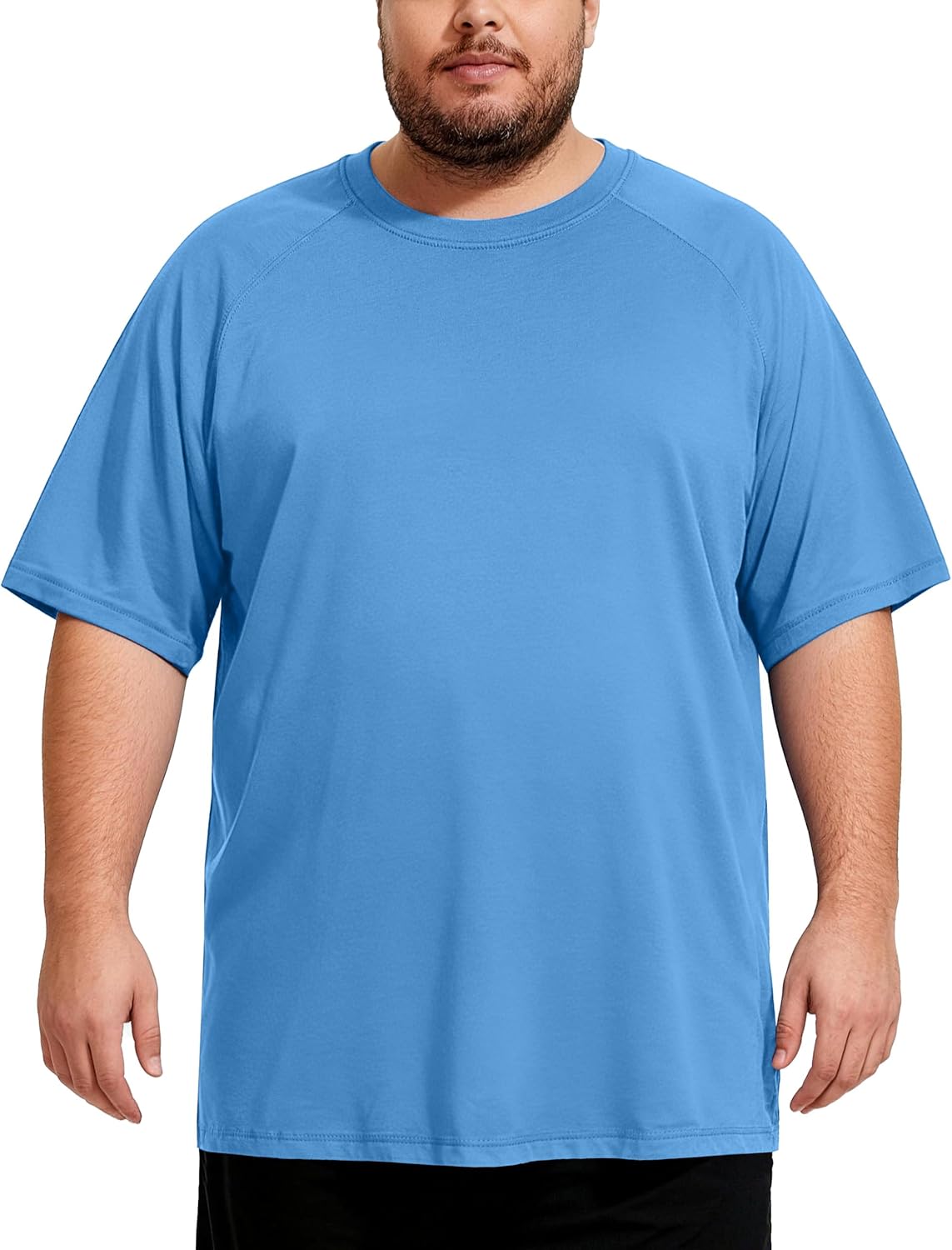 Skiennix Men's Big & Tall Swim Shirt - UPF 50+ Sun Protection Short Sleeve Rash Guard | Quick Dry T-Shirt for Beach & Surfing