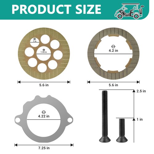 Drive-up Golf Cart Repair Replacement Kit, Rear Axle Brake Repair Kit for Yamaha G29 Drive 2007-2014 Gas or Electric Models, Replaces OEM JW1-G6345-00 JW1-G6336-00