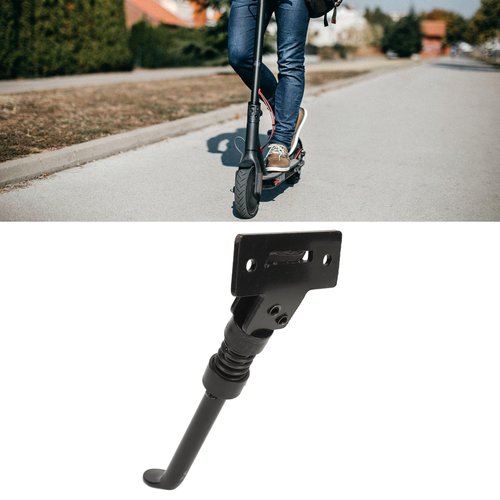HilBeliFU 10in Scooter Kickstand, Anti Slip Electric Scooter Parking Kickstand with Thickened Spring, Aluminum Electric Scooter Replacement Kickstand Compatible with M4 Electric Scooters