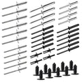 Complete Body Rivet Kit Fit for EZGO TXT Golf Cart Gas/Electric 1995+, with 10 X-Mas Fastener Tree Rivets
