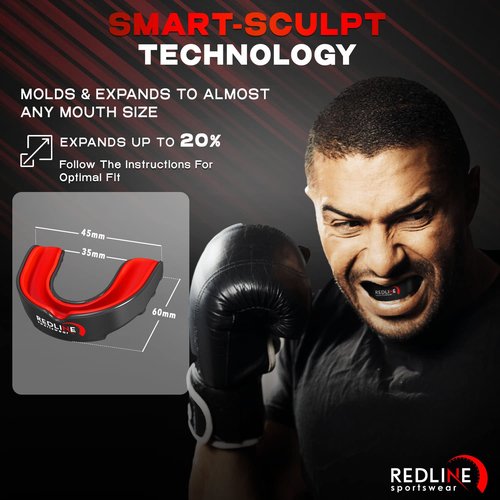 Sports Mouth Guard for Boxing, Football, MMA, Wrestling, Muay Thai, Hockey & Lacrosse Custom Fit Mouthguard for Men, Women, Kids & Youth Case Included, Comfortable, BPA Free, Braces Compatible