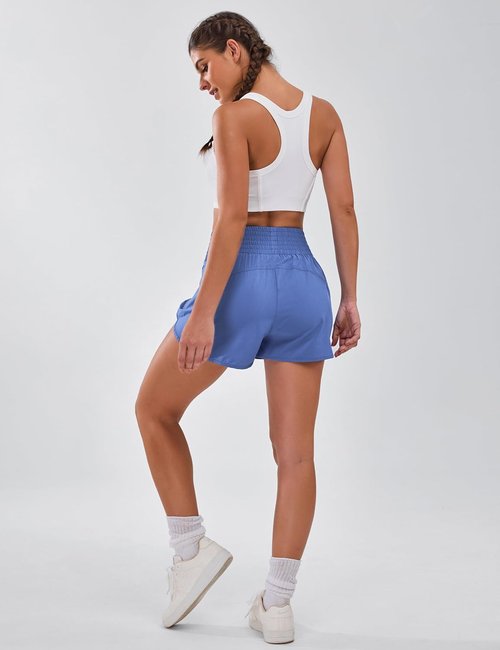 BMJL Women's Athletic Shorts - High Waisted Running Shorts with Pockets | 2.5" Sporty Gym Workout Shorts