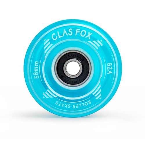 CLAS FOX Roller Skate Wheels Outdoor or Indoor 58mm32mm 82A (Set of 8) (Blue)