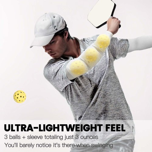 EICEM Pickleball Holder Sleeves, UV Sun Protection Cooling Breathable Compression Arm Sleeves with Pickle Ball Pocket, Lightweight Pickleball Accessories for Men & Women - White & Pink