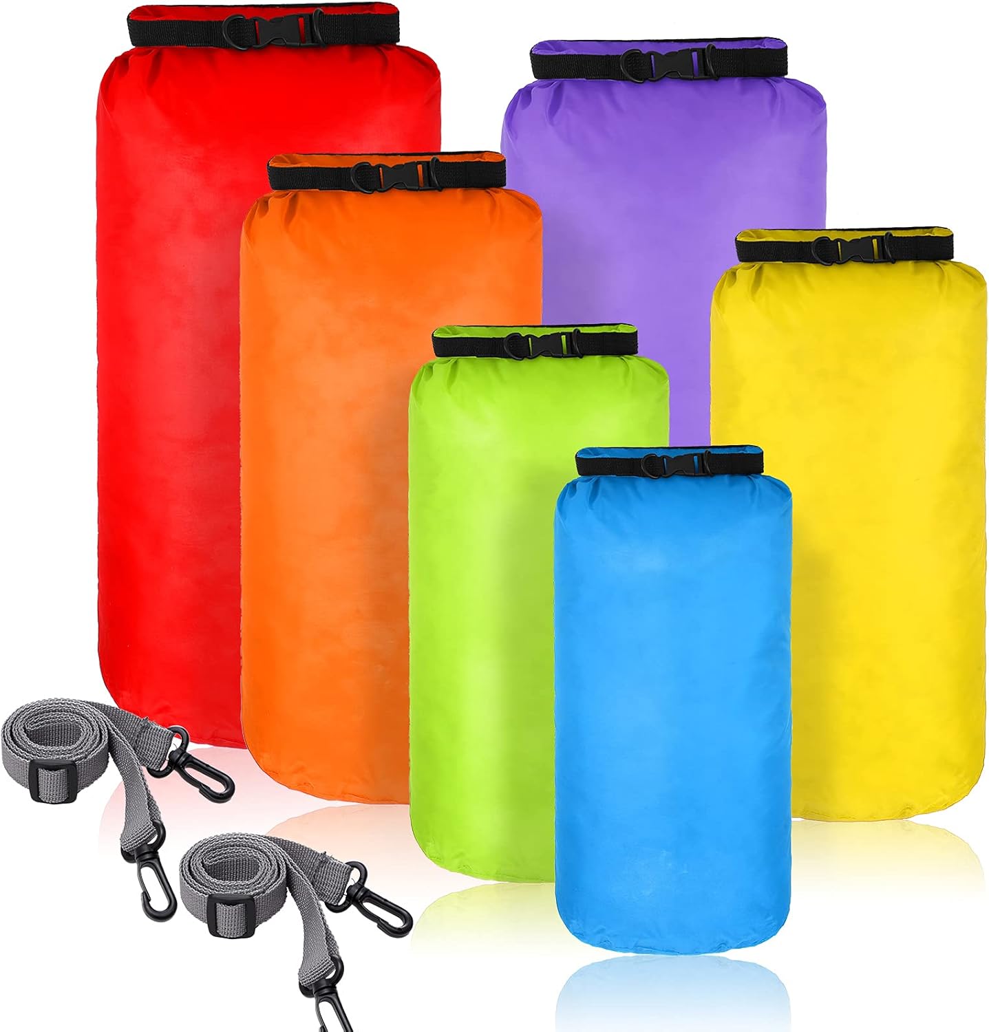 Shappy Waterproof Dry Bag Set - Ultralight 6 Pcs Stuff Sack for Camping, Kayaking & Hiking | 3L to 20L Sizes