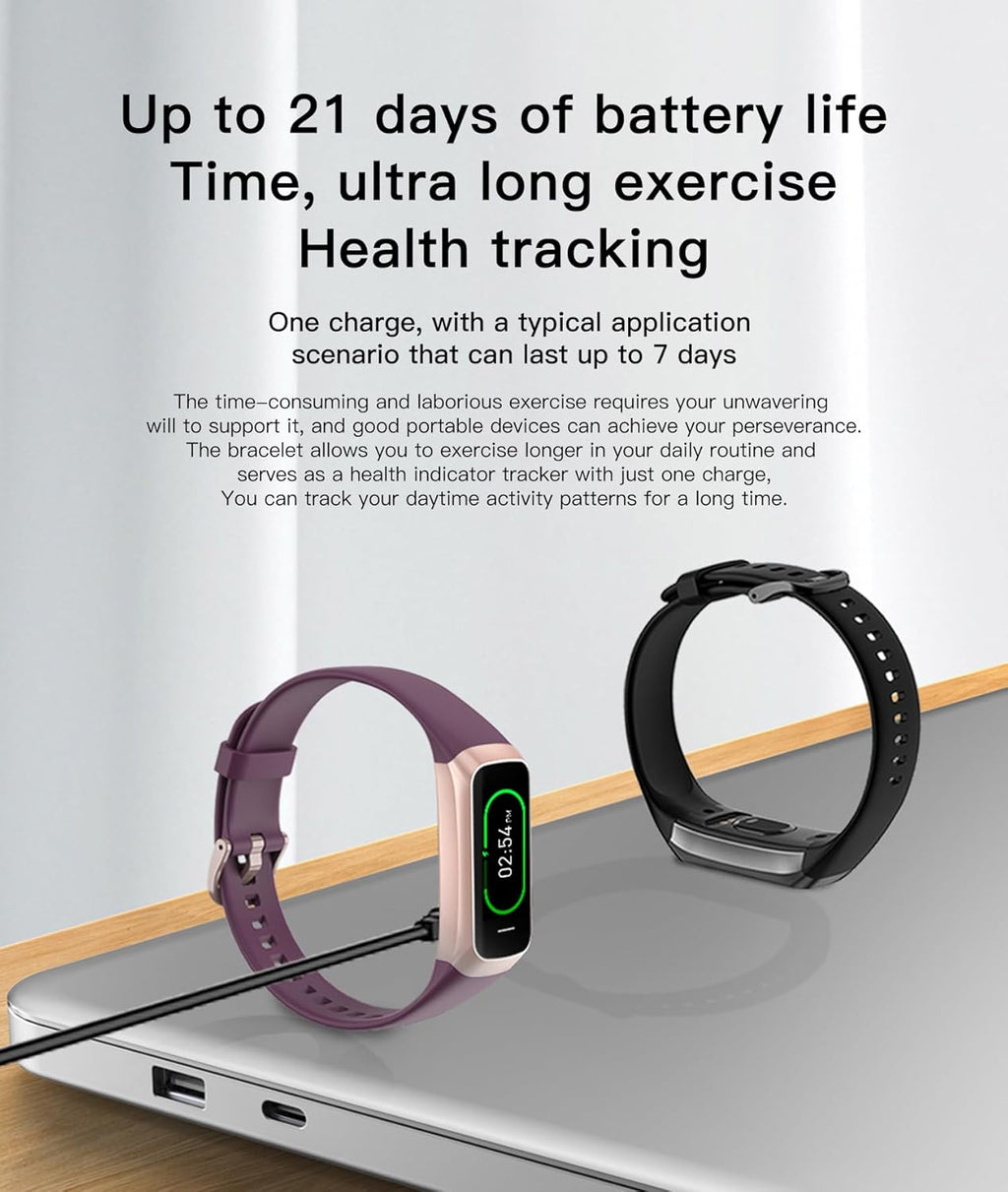 Skiennix Fitness Tracker Watch - AMOLED Display, Heart Rate & Blood Pressure Monitor | Slim Design, 25 Sports Modes