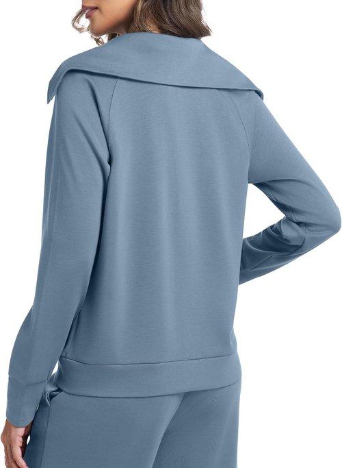 Casly Lamiit Lounge Sets for Women - Stylish Long Sleeve Zip-Up Sweatsuit | Wide Leg Tracksuit