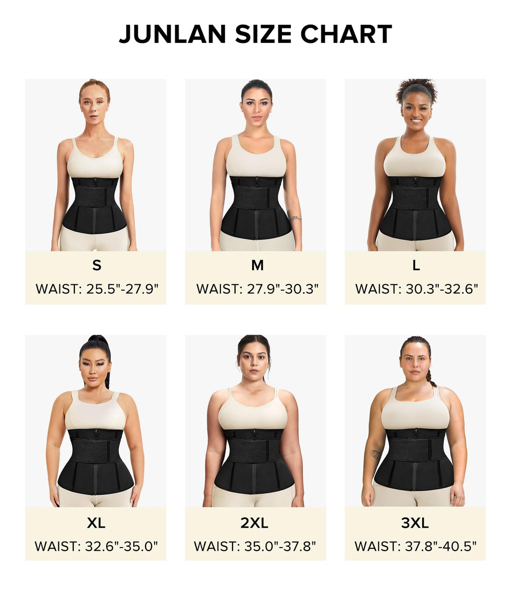 Junlan Sweat Waist Trainer for Women - Sauna Waist Trimmer for Working Out(Blue,X-Large)
