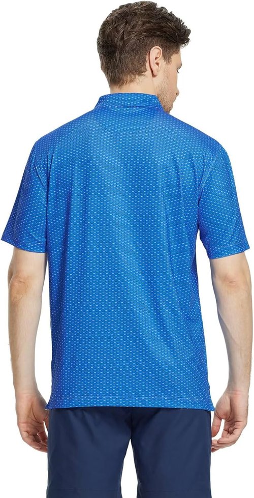 M MAELREG Men's Golf Shirt - Short Sleeve Dry Fit Polo | Moisture-Wicking Performance Patterns