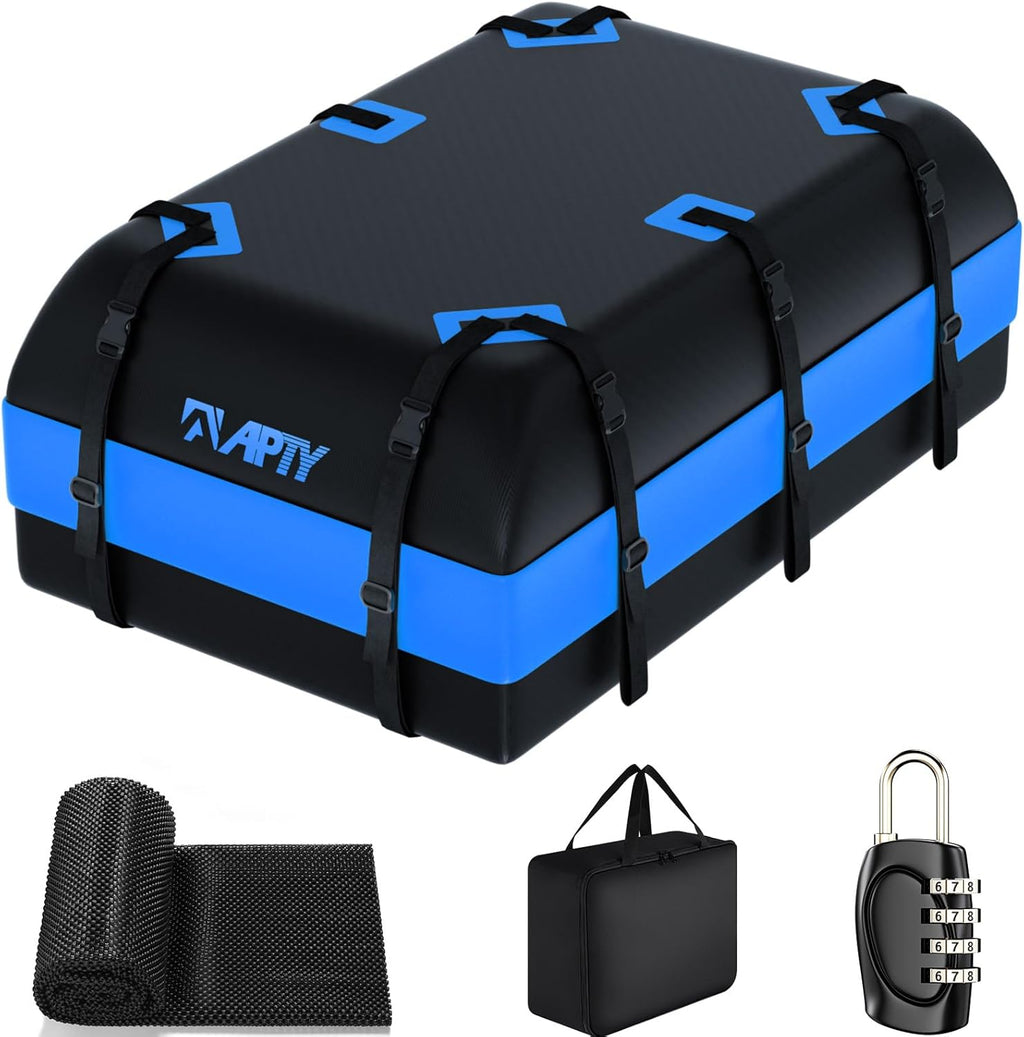 Skiennix 23 Cubic Feet Rooftop Cargo Bag - Waterproof Soft Luggage Carrier for All Vehicles | Blue