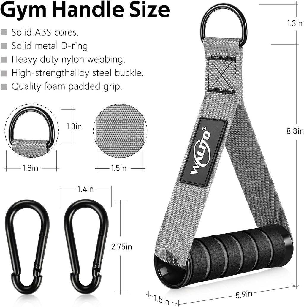 WALITO Exercise Handles - Heavy-Duty Replacement Attachments for Cable Machines & Resistance Bands