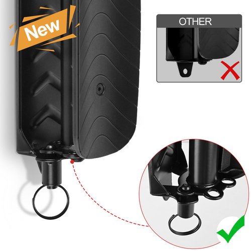 Tottist Wall Mounted Bike Rack for Indoor Storage - Heavy Duty 150° Swivel, No Drill Space Saving Design, Fits MTB/Road/E-Bikes & Hybrid, Anti-Slip Stopper (1-Pack, Black)