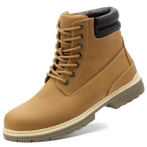 ANJOUFEMME Winter Hiking Boots Men Waterproof, Warm Work Trekking Shoes for Men FNM2018-YELLOW-10