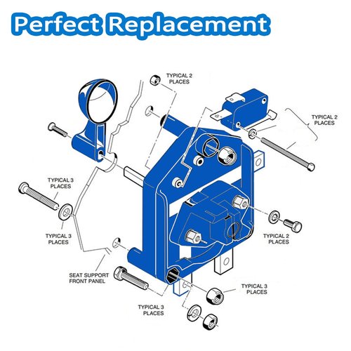 Club Car DS 36V Forward Reverse Switch Assembly with Handle & Micro Switch – Compatible with 1984-2005 Club Car DS Electric & Gas Golf Carts – Replaces OEM# 1011997, 101753003, 1014808, 1012987