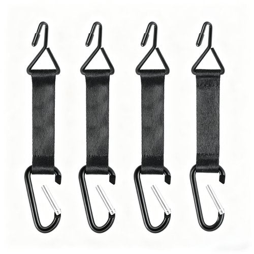 New valley warbler Fence Hooks for Baseball, Pickleball, Tennis and Camping, Nylon Safety Buckles and Durable Metal Hooks for Sports Bags, Pack of 4 (4)