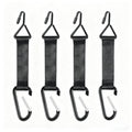 New valley warbler Fence Hooks for Baseball, Pickleball, Tennis and Camping, Nylon Safety Buckles and Durable Metal Hooks for Sports Bags, Pack of 4 (4)